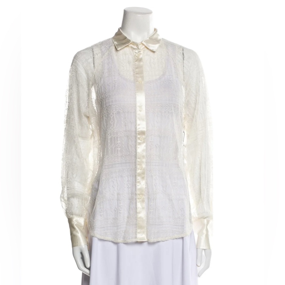 JASON WU - Lace Blouse - Beige - Size M - NWT